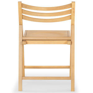 Safavieh Jacie Wood Seat Folding Chair - Elegant Design For Dining & Living Spaces, Comfort & Style Combined Natural Wood Sfv4161b-set2