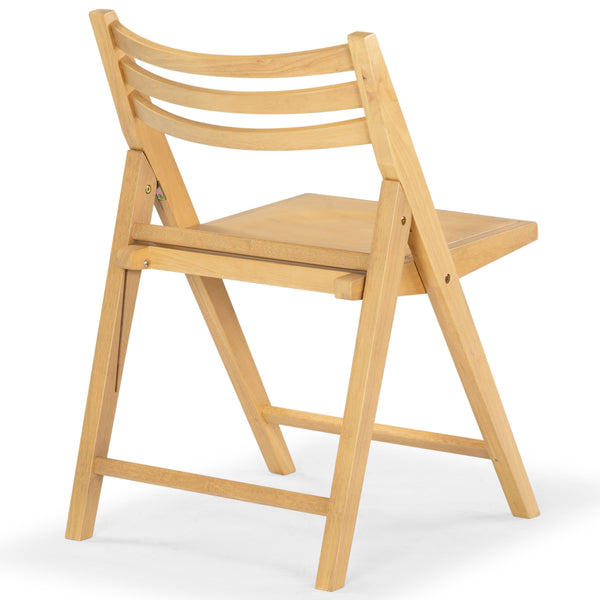 Safavieh Jacie Wood Seat Folding Chair - Elegant Design For Dining & Living Spaces, Comfort & Style Combined Natural Wood Sfv4161b-set2