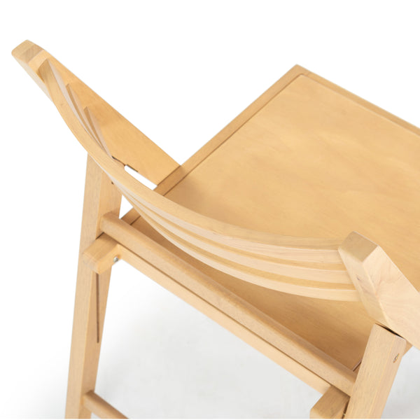 Safavieh Jacie Wood Seat Folding Chair - Elegant Design For Dining & Living Spaces, Comfort & Style Combined Natural Wood Sfv4161b-set2