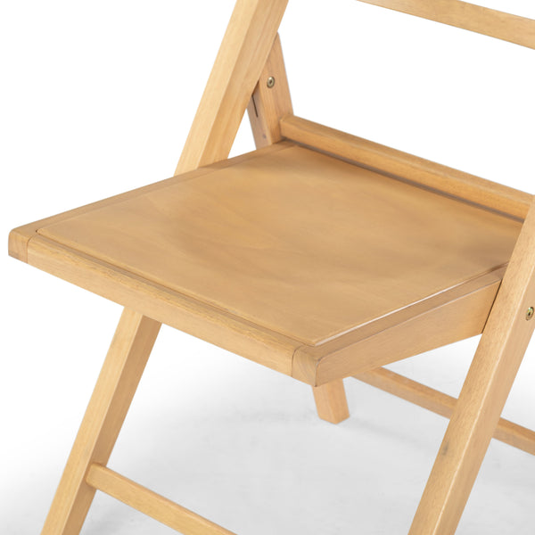 Safavieh Jacie Wood Seat Folding Chair - Elegant Design For Dining & Living Spaces, Comfort & Style Combined Natural Wood Sfv4161b-set2