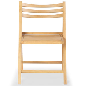 Safavieh Jacie Wood Seat Folding Chair - Elegant Design For Dining & Living Spaces, Comfort & Style Combined Natural Wood Sfv4161b-set2