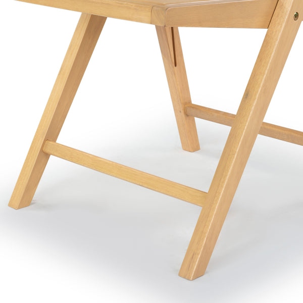 Safavieh Jacie Wood Seat Folding Chair - Elegant Design For Dining & Living Spaces, Comfort & Style Combined Natural Wood Sfv4161b-set2