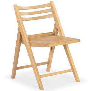 Safavieh Jacie Wood Seat Folding Chair - Elegant Design For Dining & Living Spaces, Comfort & Style Combined Natural Wood Sfv4161b-set2