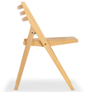 Safavieh Jacie Wood Seat Folding Chair - Elegant Design For Dining & Living Spaces, Comfort & Style Combined Natural Wood Sfv4161b-set2