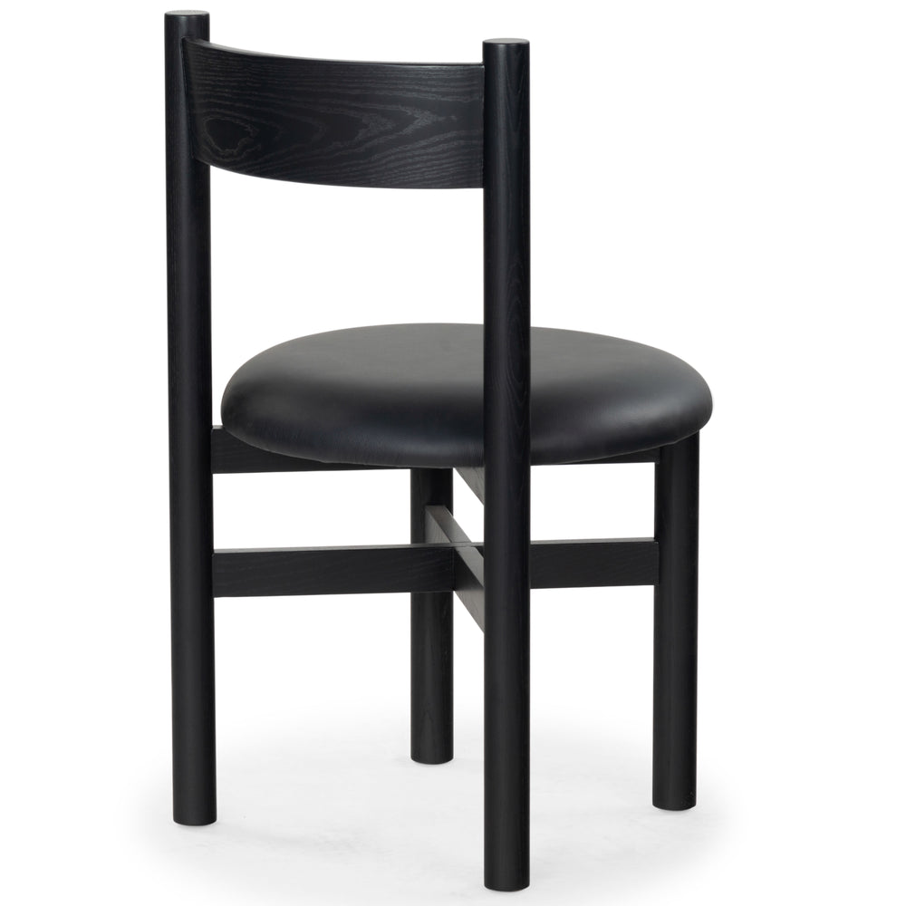 Safavieh Tayla Leather Dining Chair Black / Black SFV4165A