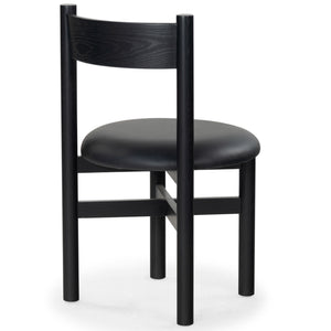 Safavieh Tayla Leather Dining Chair Black / Black SFV4165A