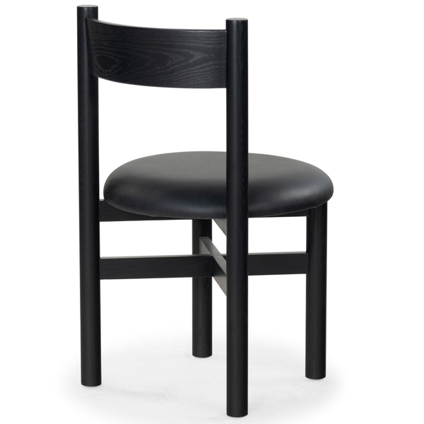 Safavieh Tayla Leather Dining Chair Black / Black SFV4165A