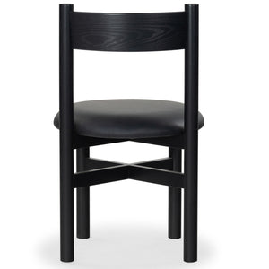 Safavieh Tayla Leather Dining Chair Black / Black SFV4165A