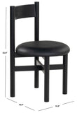 Safavieh Tayla Leather Dining Chair Black / Black SFV4165A