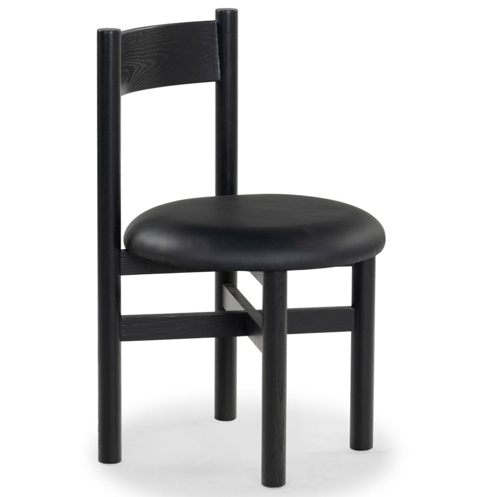 Safavieh TAYLA Leather Dining Chair – Modern Design Meets Comfort for Sophisticated Dining & Accent Seating Black / Black SFV4165A