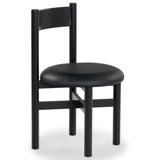 Safavieh Tayla Leather Dining Chair Black / Black SFV4165A