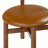 Safavieh Tayla Leather Dining Chair Walnut / Brown SFV4165B