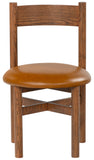 Safavieh Tayla Leather Dining Chair Walnut / Brown SFV4165B