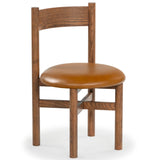 Safavieh Tayla Leather Dining Chair Walnut / Brown SFV4165B