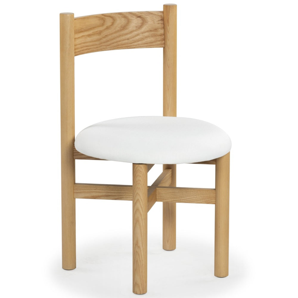 Safavieh TAYLA Linen Dining Chair - Natural & White - Modern Design, Durable Comfort for Any Dining Space SFV4165C