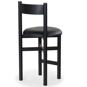 Safavieh Tayla Leather Counter Stool Black / Black SFV4166A
