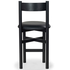 Safavieh Tayla Leather Counter Stool Black / Black SFV4166A