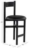 Safavieh Tayla Leather Counter Stool Black / Black SFV4166A