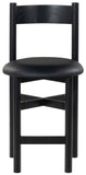 Safavieh Tayla Leather Counter Stool Black / Black SFV4166A