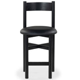 Safavieh Tayla Leather Counter Stool Black / Black SFV4166A