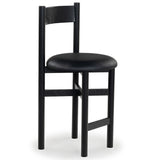 Safavieh Tayla Leather Counter Stool Black / Black SFV4166A