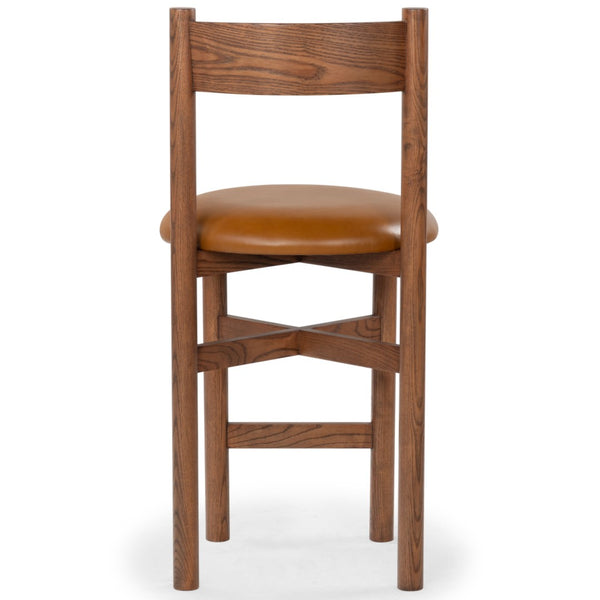 Safavieh Tayla Leather Counter Stool Walnut / Brown SFV4166B