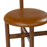 Safavieh Tayla Leather Counter Stool Walnut / Brown SFV4166B