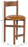 Safavieh Tayla Leather Counter Stool Walnut / Brown SFV4166B