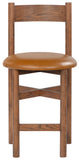 Safavieh Tayla Leather Counter Stool Walnut / Brown SFV4166B