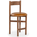 Safavieh Tayla Leather Counter Stool Walnut / Brown SFV4166B