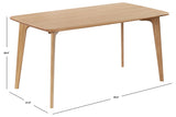 Safavieh Calverton Wood Dining Table X23 Natural 59.5 IN W x 31.9 IN D x 29.5 IN H