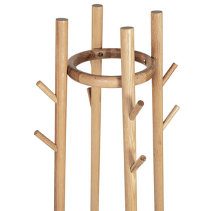 Safavieh Abellina Coat Rack With Storage Basket X23 Natural 18.8 IN W x 18.8 IN D x 62.8 IN H