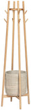Safavieh Abellina Coat Rack With Storage Basket X23 Natural 18.8 IN W x 18.8 IN D x 62.8 IN H