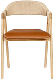 Eamon Leather And Cane Dining Chair