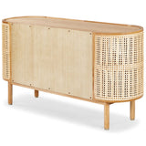 Safavieh Dolly Cane And Wood Sideboard X23 Natural 57.1 IN W x 16.8 IN D x 30.3 IN H