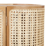 Safavieh Dolly Cane And Wood Sideboard X23 Natural 57.1 IN W x 16.8 IN D x 30.3 IN H