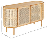 Safavieh Dolly Cane And Wood Sideboard X23 Natural 57.1 IN W x 16.8 IN D x 30.3 IN H