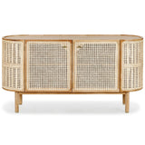 Safavieh Dolly Cane And Wood Sideboard X23 Natural 57.1 IN W x 16.8 IN D x 30.3 IN H