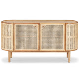 Safavieh Dolly Cane And Wood Sideboard X23 Natural 57.1 IN W x 16.8 IN D x 30.3 IN H