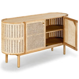 Safavieh Dolly Cane And Wood Sideboard X23 Natural 57.1 IN W x 16.8 IN D x 30.3 IN H