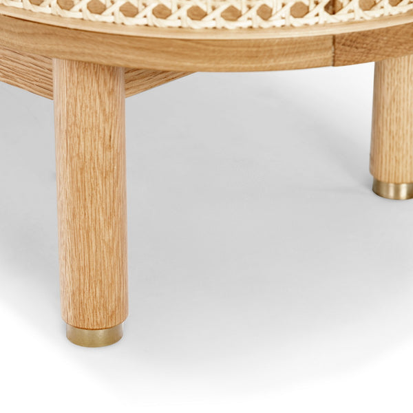 Safavieh Dolly Cane And Wood Storage Bench X23 Natural / Grey 47.3 IN W x 15.4 IN D x 18.6 IN H