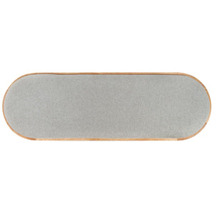 Safavieh Dolly Cane And Wood Storage Bench X23 Natural / Grey 47.3 IN W x 15.4 IN D x 18.6 IN H