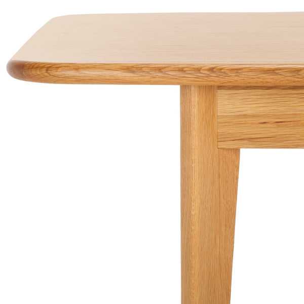 Safavieh BARBOSSA Extendable Dining Table - Modern Oak Design with Curved Edges for Elegant Dining Spaces Natural SFV4206A