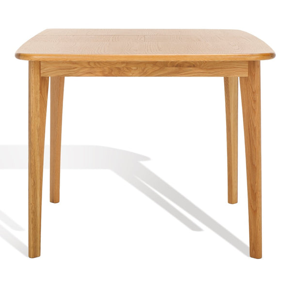 Safavieh BARBOSSA Extendable Dining Table - Modern Oak Design with Curved Edges for Elegant Dining Spaces Natural SFV4206A