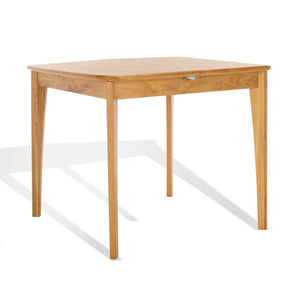 Safavieh BARBOSSA Extendable Dining Table - Modern Oak Design with Curved Edges for Elegant Dining Spaces Natural SFV4206A