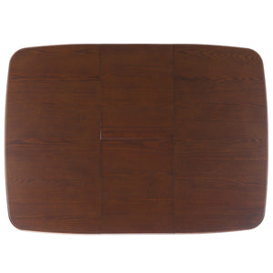 Safavieh BARBOSSA Extendable Dining Table - Modern Oak Design with Curved Edges for Elegant Dining Spaces Walnut SFV4206B