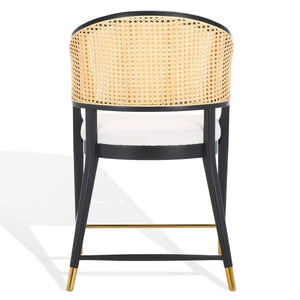 Safavieh Rogue Rattan Counter Stool Black / Natural SFV4207A