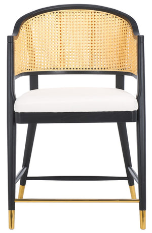 Safavieh Rogue Rattan Counter Stool Black / Natural SFV4207A