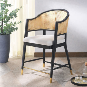 Safavieh Rogue Rattan Counter Stool Black / Natural SFV4207A