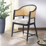 Safavieh Rogue Rattan Counter Stool Black / Natural SFV4207A